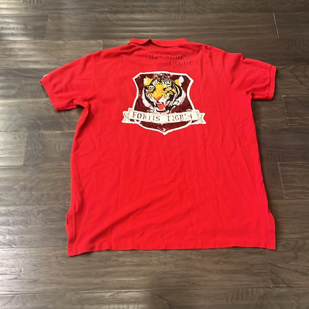 Polo Ralph Lauren Tiger Naval Training Shirt Flight Deck Custom Fit Mens Size XL